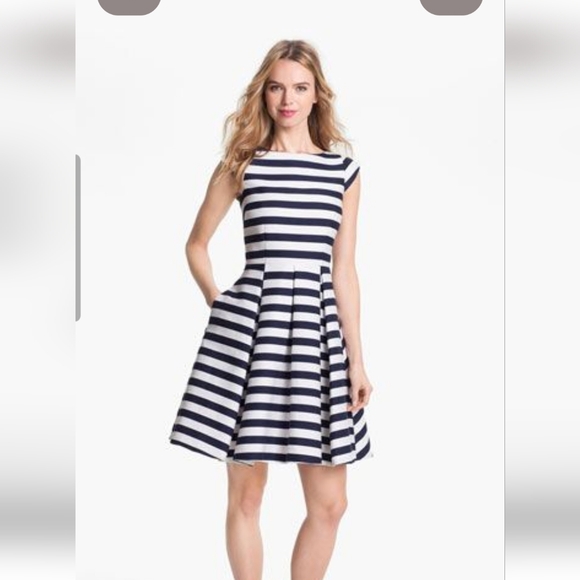 Kate Spade Never Worn New With Tags Size 0 Navy and White Striped Mini Dress - Picture 3 of 16